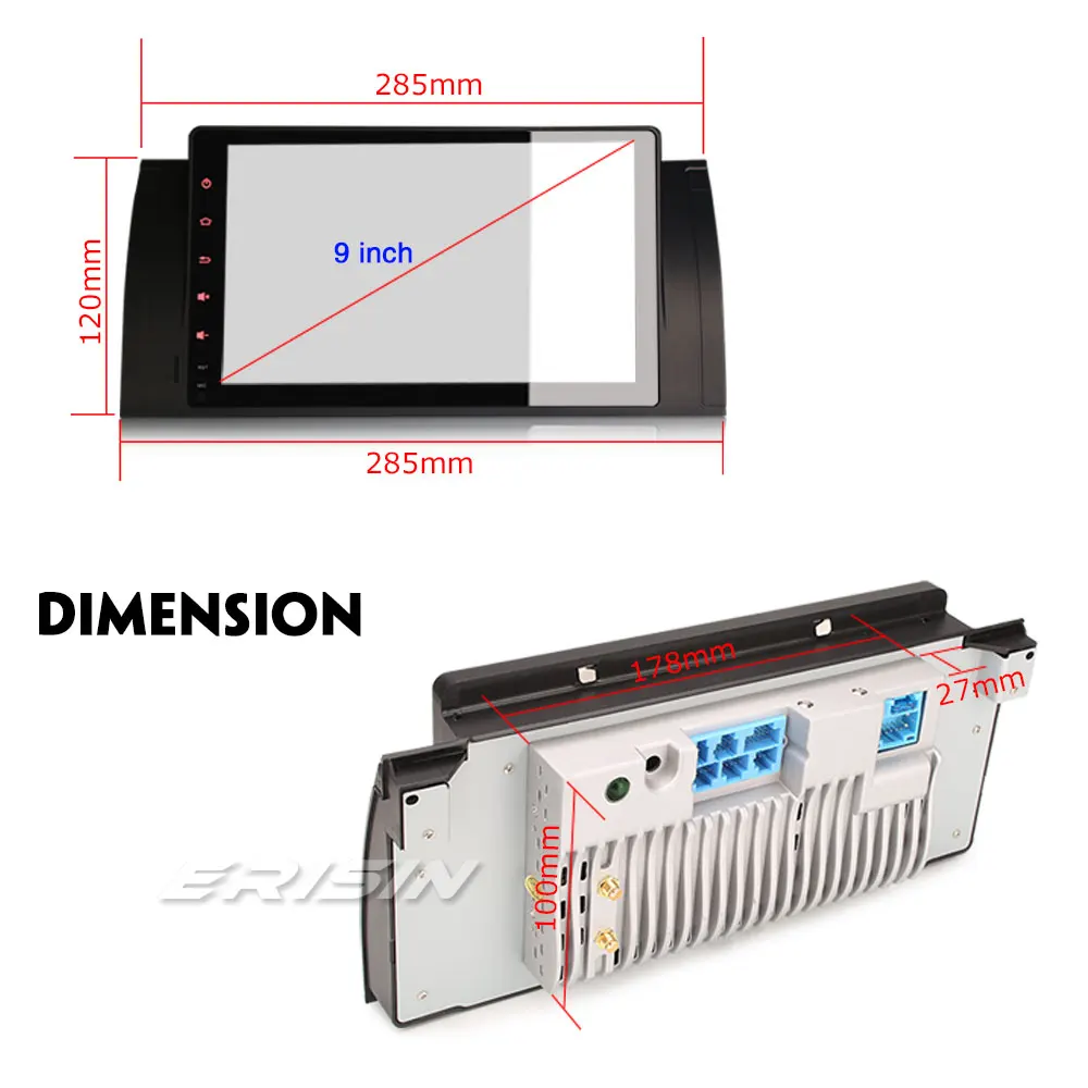 ERISIN 3193 Android 10 0 9 &quotавтомобильный стерео DSP Carplay GPS Wifi DAB + для BMW E53 X5 E39 5er M5 Sat Nav