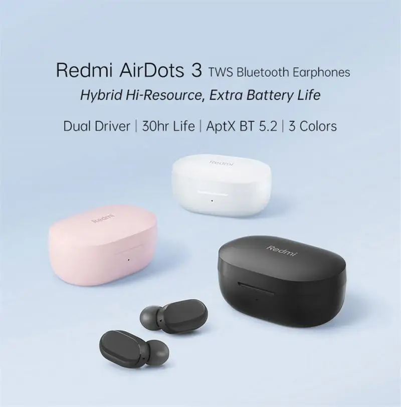 Hot For Xiaomi Redmi AirDots Pro3 TWS Wireless Earphone Bluetooth-compatible 5.2 Stereo Bass With Mic Handsfree Mi True Earbuds |