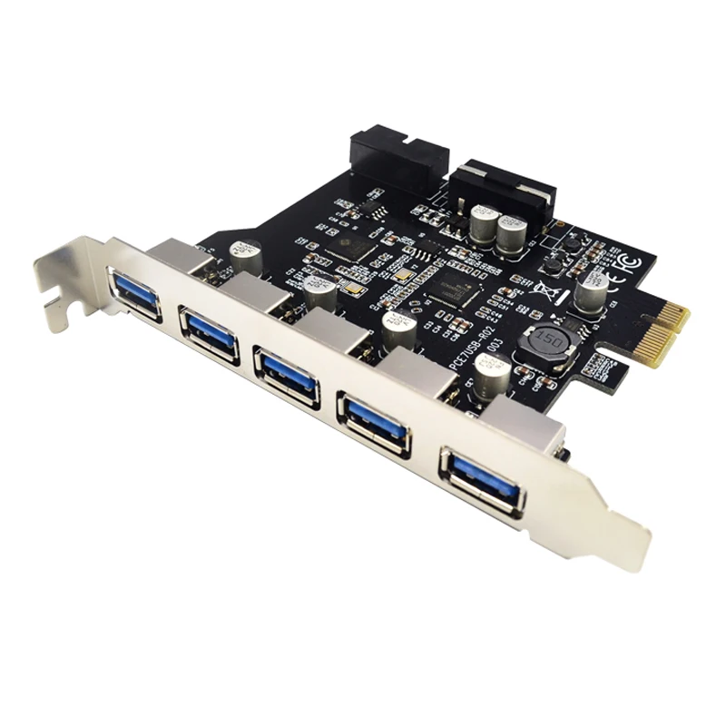 Супер скорость PCI E к USB 3 0 19 Pin 5 портов Express адаптер расширения SATA 15Pin разъем с