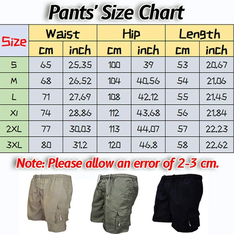 

2021 Summer New Men's Multi-pocket Overalls Shorts Five-point Pants Casual Loose Outdoor Sports Men's Shorts