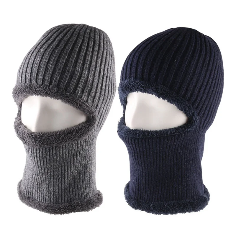 

Men Women Winter Warm Crochet Knit Baggy Beanie Wool Skull Hat Ski Cap Scarf