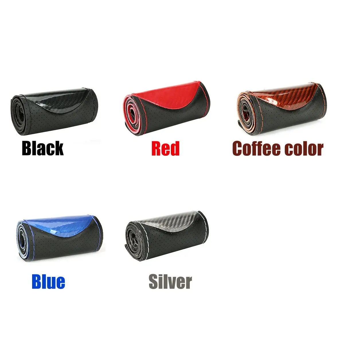 

38cm Universal Car Wheel Cover Microfiber Leather Steering Wheel Case Leather Braiding Auto Steering Wheel Cover Internal Decor