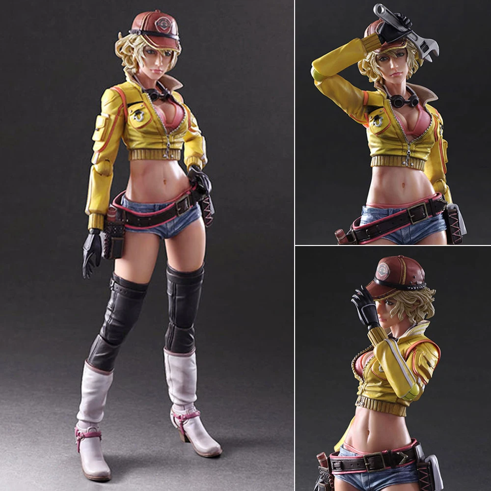

Play Arts 27cm Final Fantasy XV Girl Mechanic Cindy Aurum Action Figure Sexy Girl Model Toys Beauty Gk Dolls