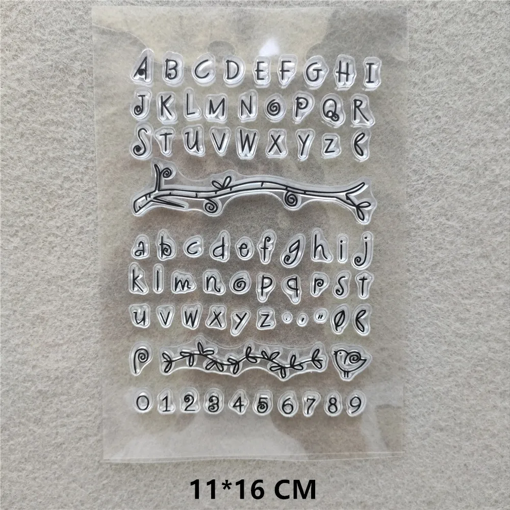 2020 цифровые 26 английских слов прозрачные штампы для скрапбукинга товары