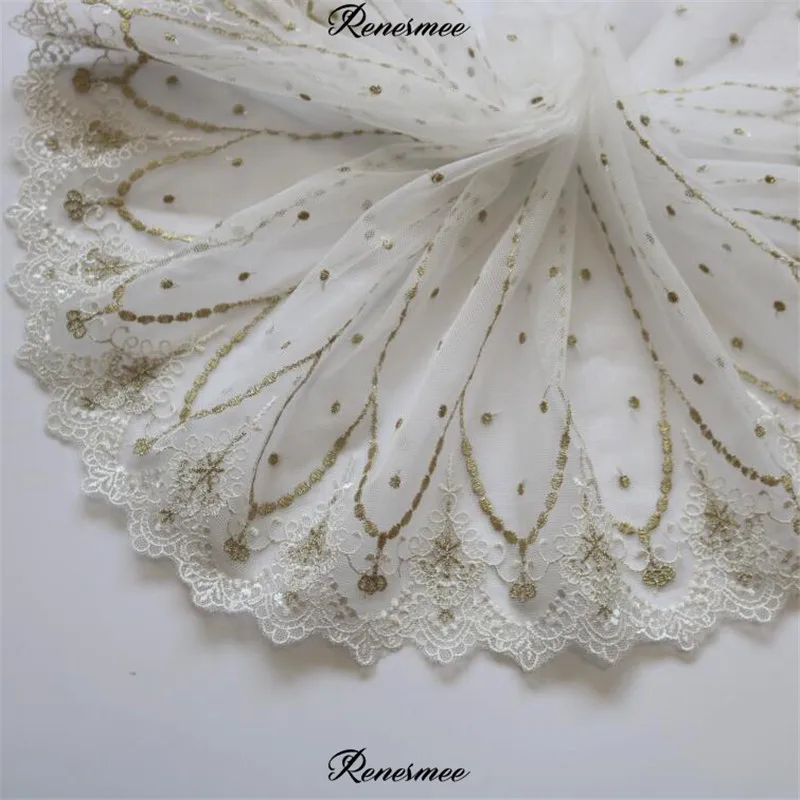 Мягкая фатиновая сетка цвета слоновой кости 1 ярд золотистая черная ткань с