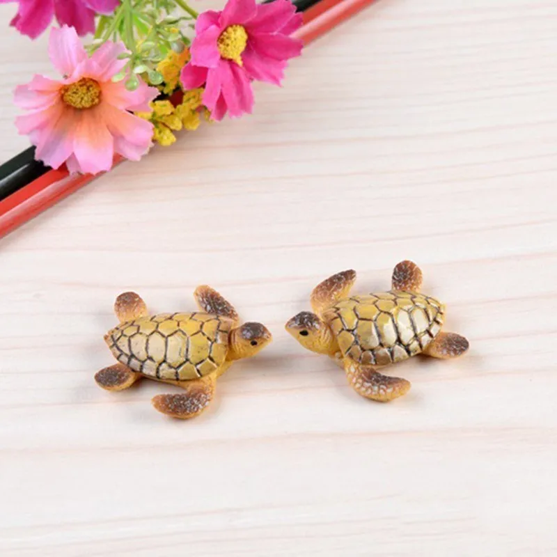 10/30/50/100pcs Green Sea Turtle Miniatures Landscape Fish Tank Decoration Simulation Animal Aquatic Ornament | Дом и сад