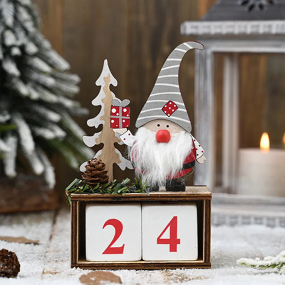 

Christmas Advent Calendar Countdown Wooden Xmas Home Decor Ornament Christmas Decorations 2021 New Year Home Decor