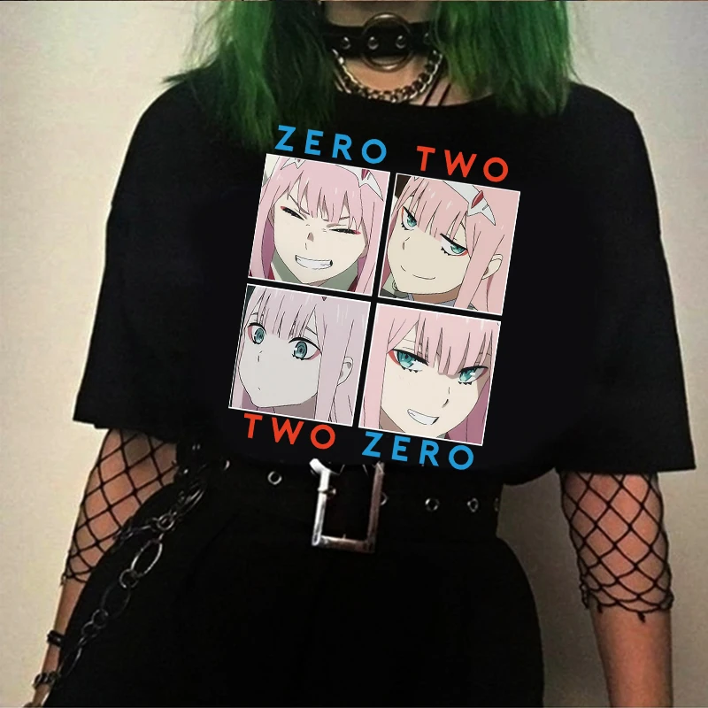 

Darling in the Franxx Anime Harajuku Zero TWO Short-sleeve Chic Female T-shirt