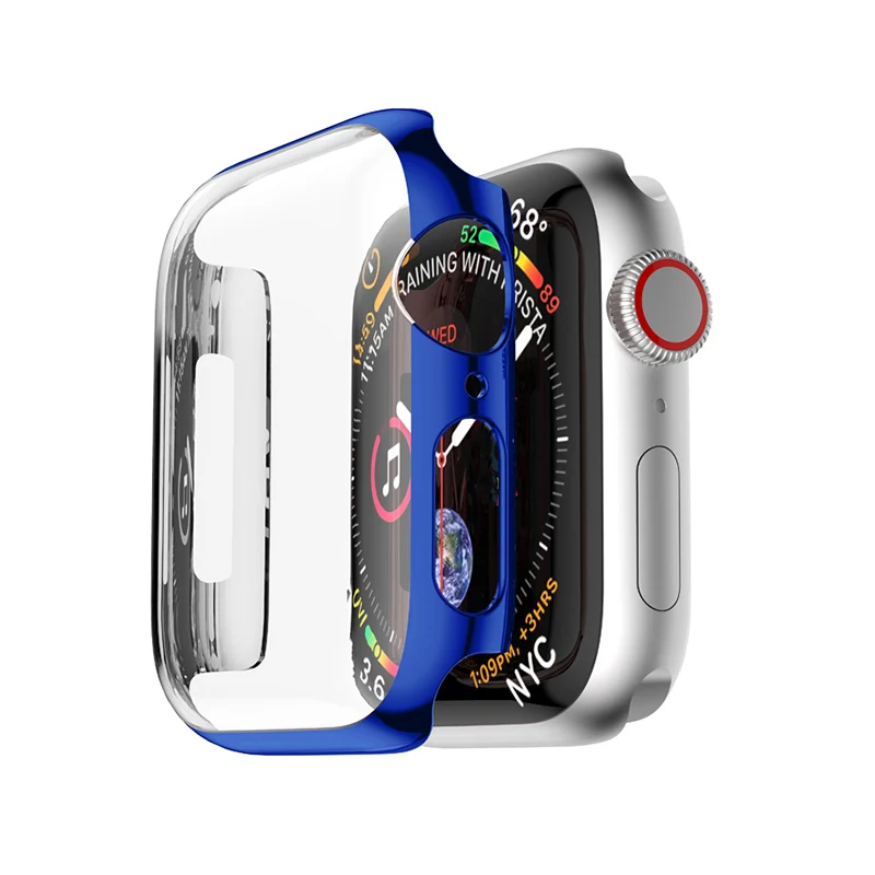 Чехол из поликарбоната для Apple Watch 4 3 полоса защитная экрана 42 мм 44 38 40