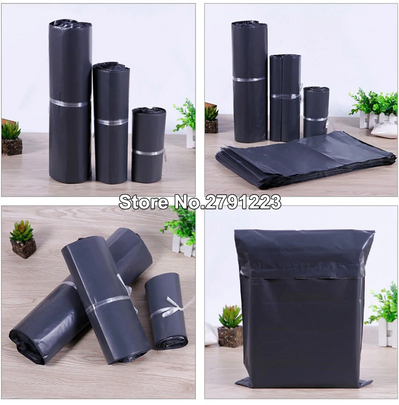 100 шт./лот Пластиковые самоклеящиеся пакеты конверты для курьерских