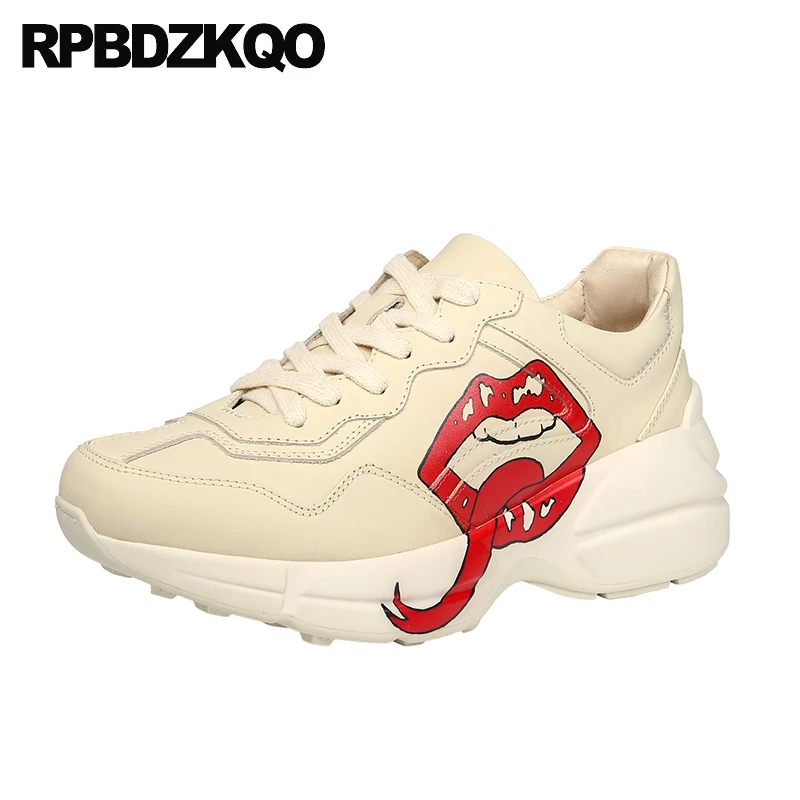 Женские кроссовки на платформе толстая подошва высокий каблук для тренировок