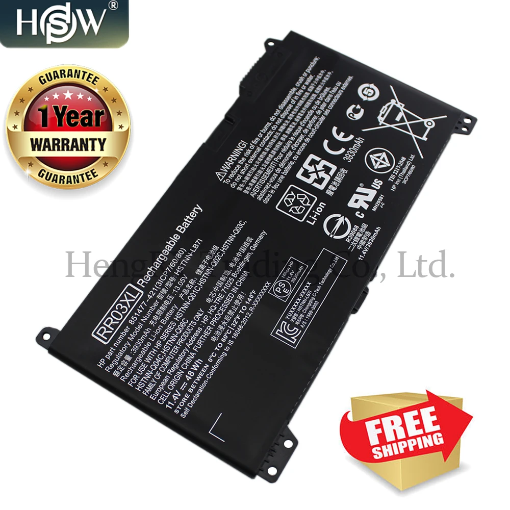 Аккумулятор 11 4 V 48WH RR03XL для HP ProBook 430 440 450 G4 851477 541 832 851610 855 HSTNN PB6W Q02C Q04C|Аккумуляторы