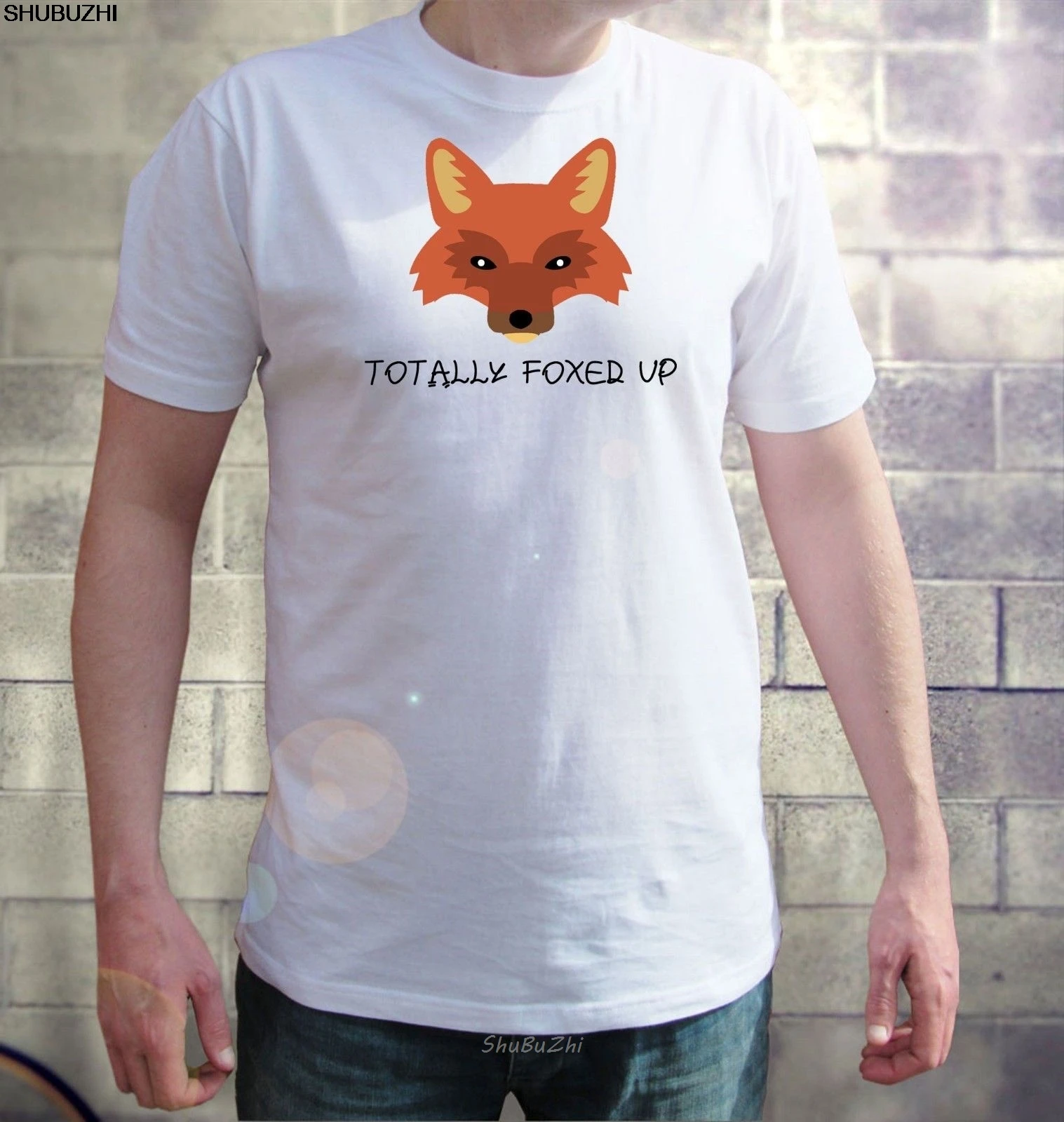 Foxed Up Men T-shirt Totally Funny Fluent Sarcasm Humour Tees Animal Fox Cartoon t shirt men Unisex New shubuzhi tshirt sbz3030 | Мужская