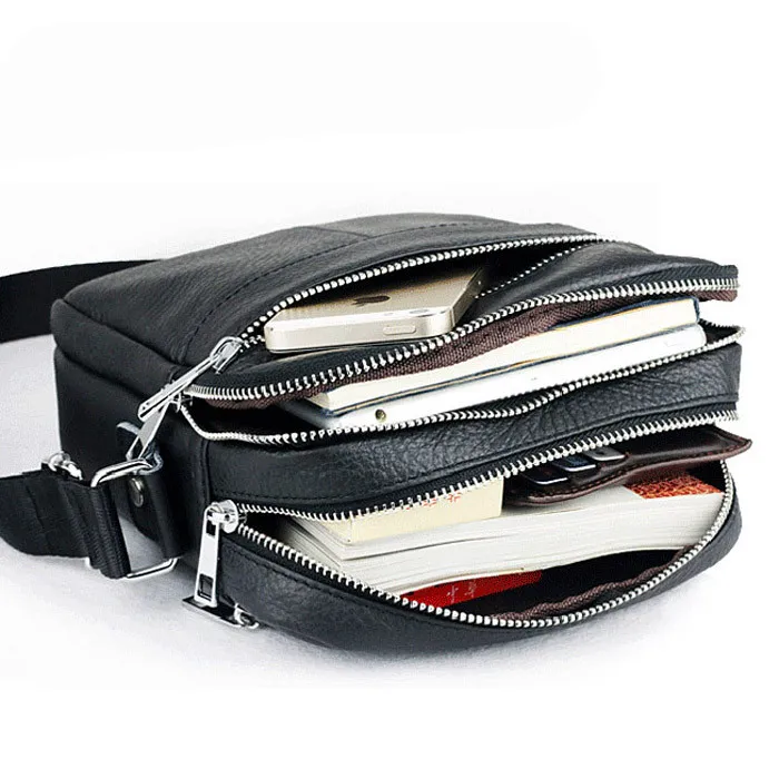 

100% Natural Genuine Leather Men Messenger Bags Small Shoulder Bag