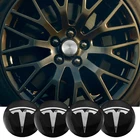 4 шт. 56 мм Автомобильная эмблема, колпачок на ступицу колеса, наклейки для Tesla Model 3, модель X, модель S, модель Y