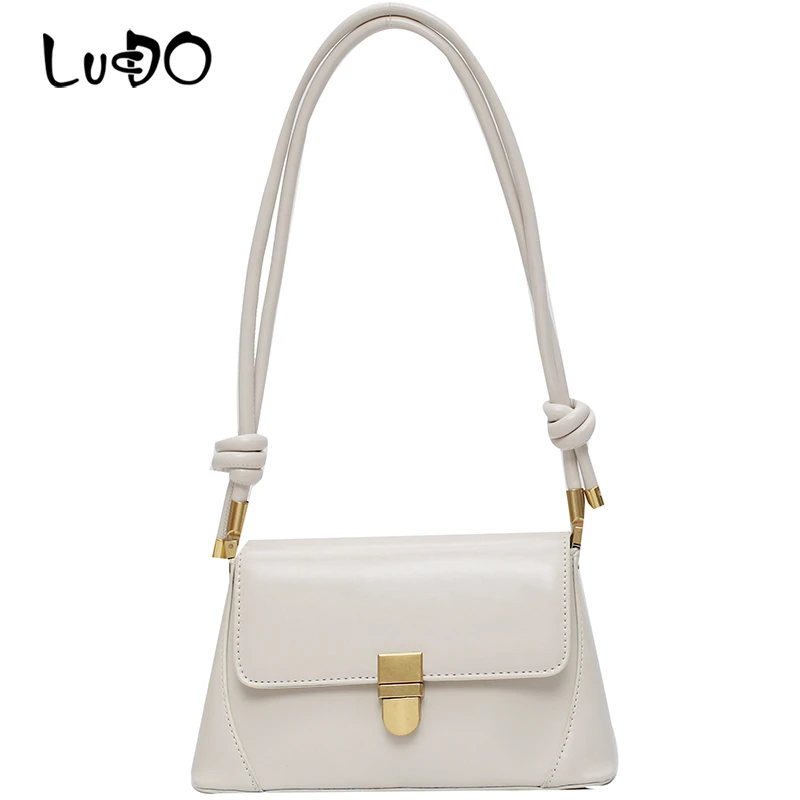 

LUCDO 2020 High Quality Women Handbag Retro Large Capacity Saddle Bag Leather Shoulder Bag Luxury Brand Design Ladies Crossbody