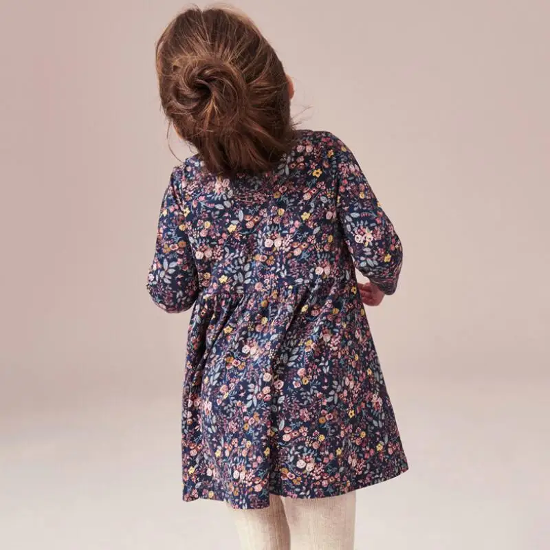 Little maven/модное Брендовое осеннее детское платье для девочек Одежда маленьких