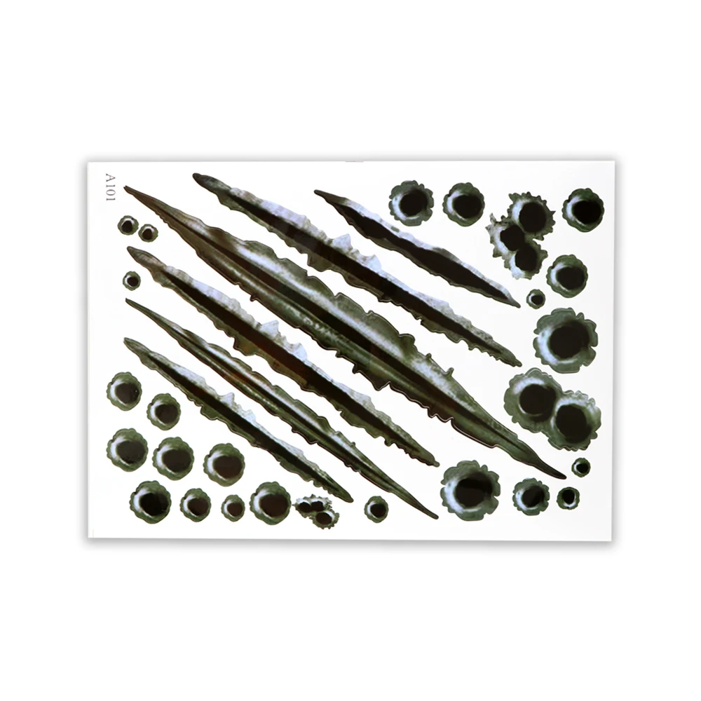 Car Sticker Waterproof Body 3D Bullet Hole And Tearing Crack Decals Window Wall Styling Accessories For | Автомобили и мотоциклы