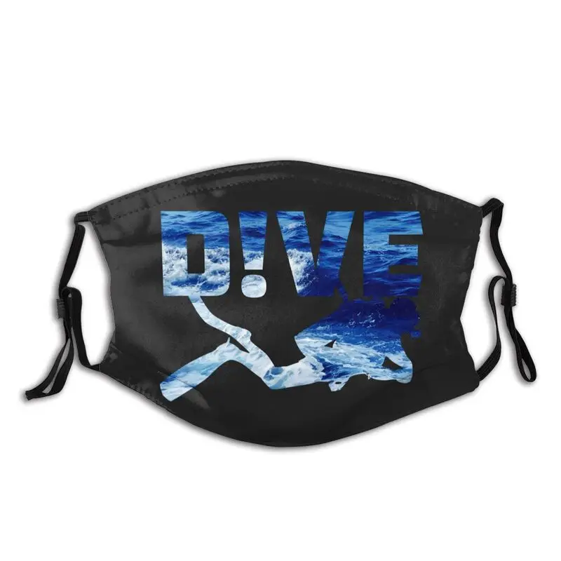 

Dive Scuba Diving Washable Unisex Face Mask Diver Anti Haze Dust Protection Cover Respirator Mouth-Muffle Mask with Filters