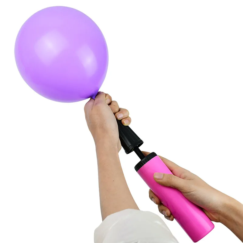 

1 Pcs Party Balloon Pump Hand Held Double Action Inflator Air Pump Wedding Birthday Easter Festival Party Supplies(Random Color)