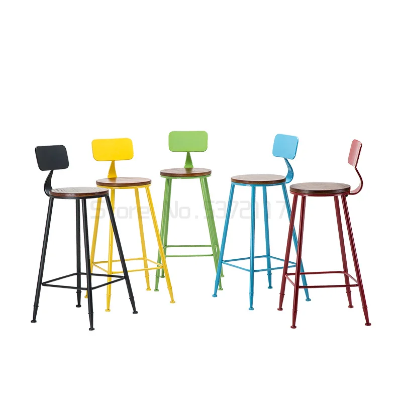

Высокий стул, барный стул, барный Железный барный стул, современный стул из твердой древесины, высокий стул