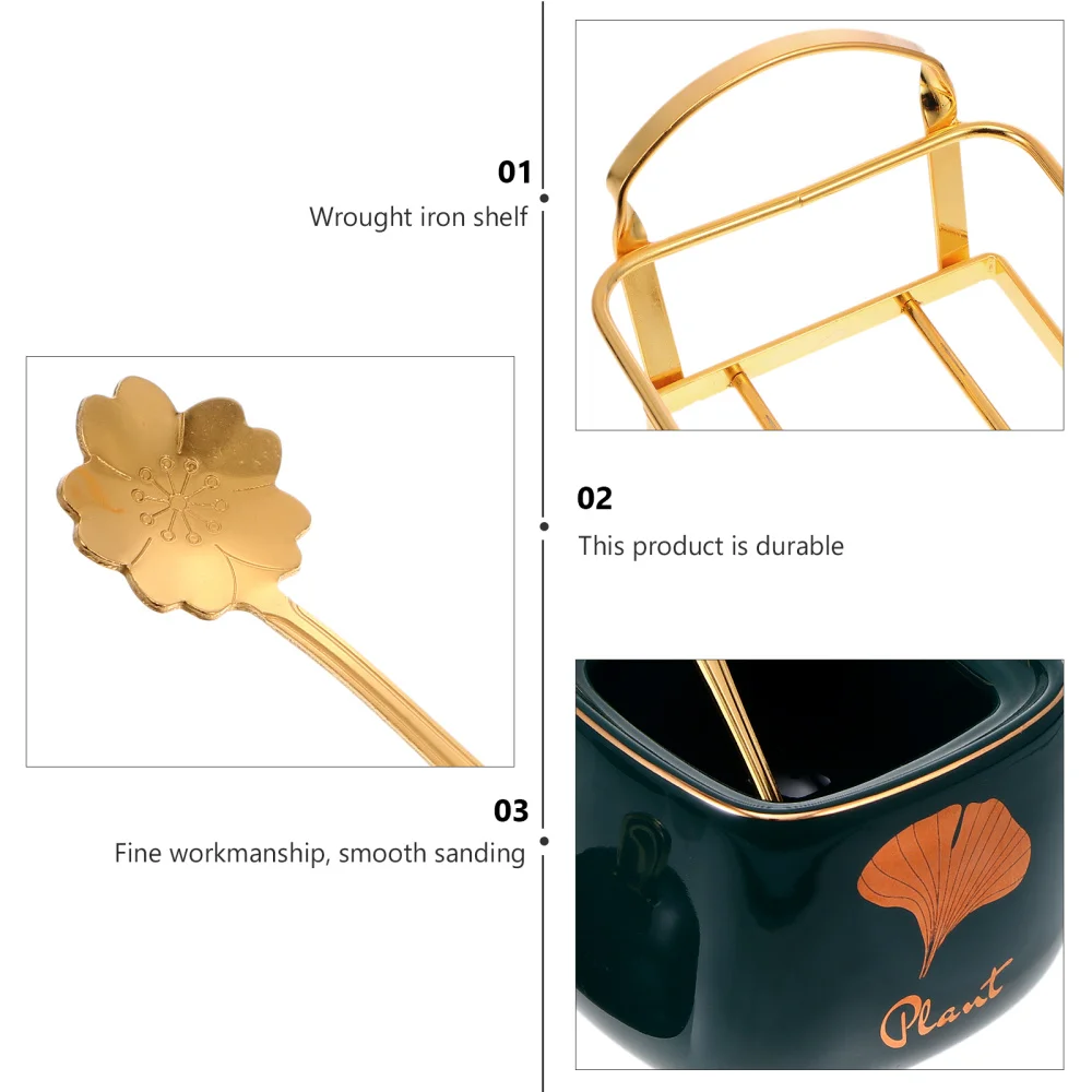 

1 Set Kitchen Seasoning Jars Nordic Style Condiment Containers with Spoons Tray