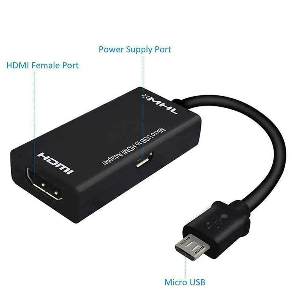 Кабель адаптер 1080P MHL M icro USB 2 0 к H DMI HDTV|Кабели HDMI| |
