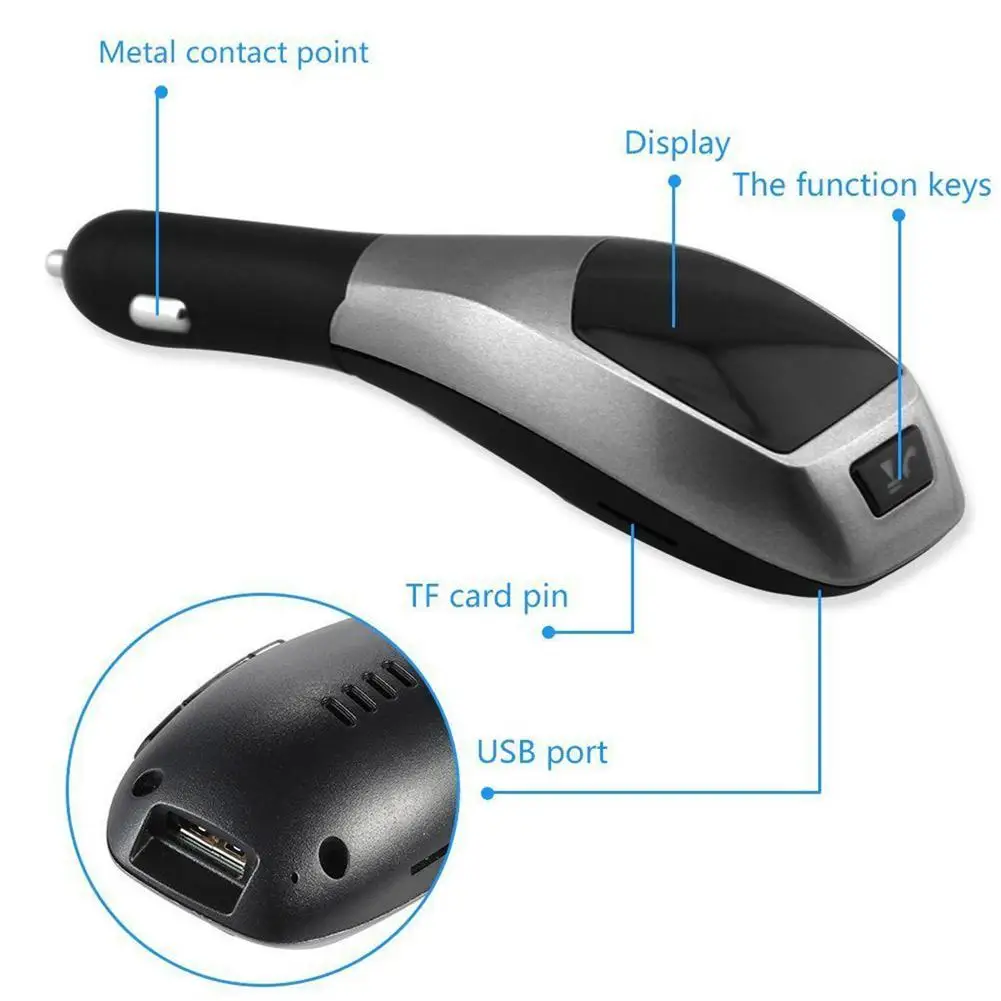 Fm-передатчик Bluetooth автомобильный комплект беспроводной радио адаптер fm-модулятор Handsfree Музыка Mp3 Usb плеер аудио для смартфонов VS G7