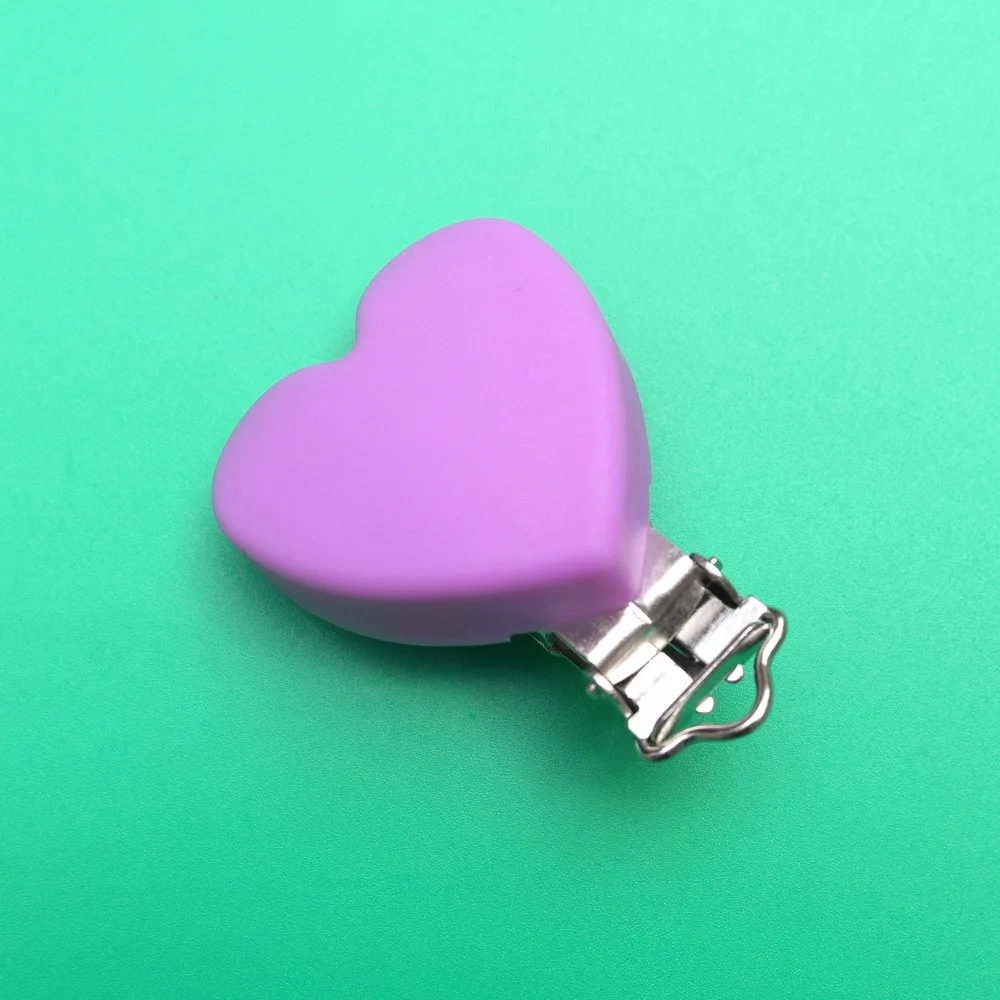 1 шт. силиконовый успокоитель в форме сердечка зажимы DIY детское кольцо для соски Прорезыватель пустышка для младенца ювелирные изделия игрушка Аксессуар Держатель Зажимы для прорезывателей