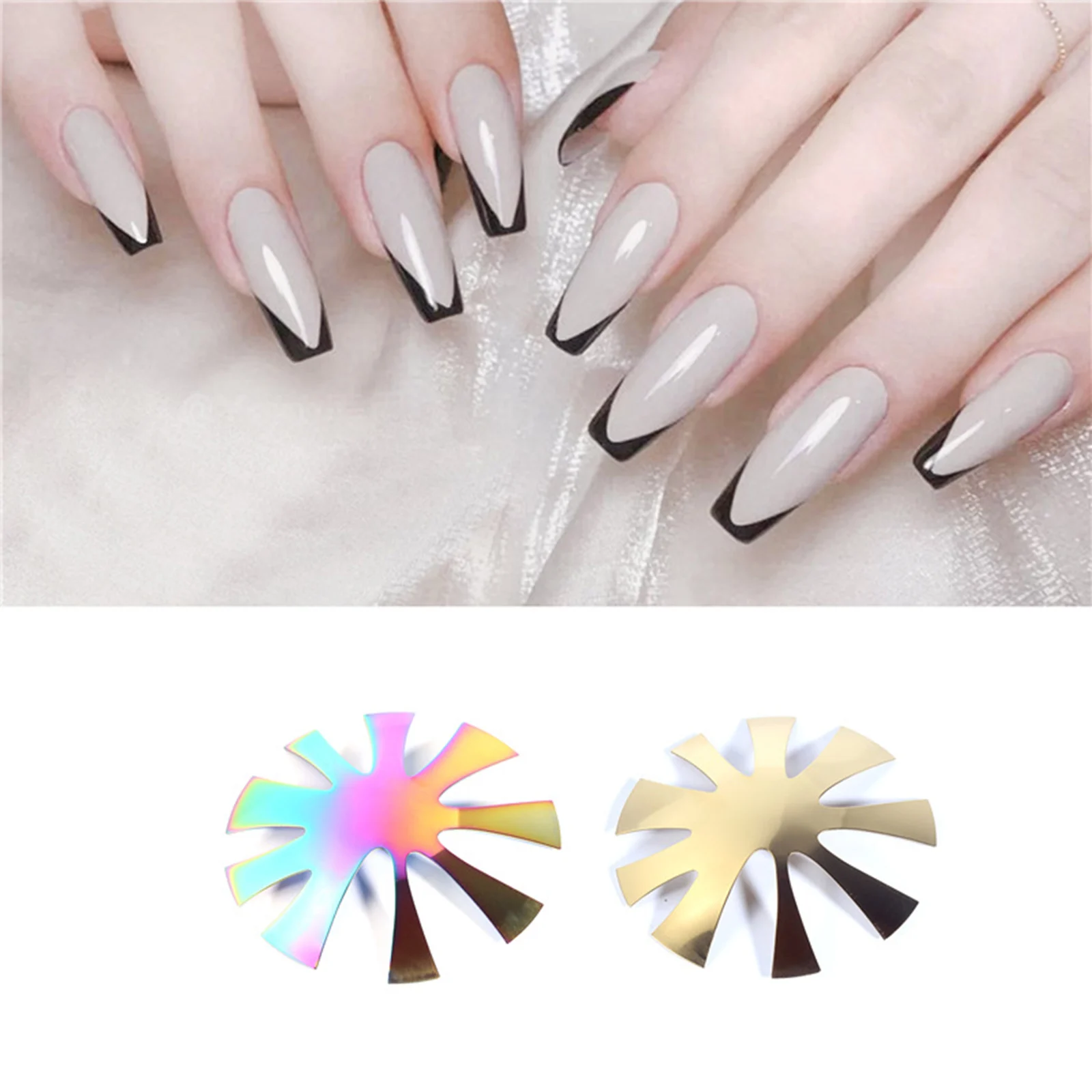 Metal Nail Edge Trimmer Cutter Tool Acrylic Gel for Easy Creating French Guides Smile Line Art Manicure | Красота и здоровье