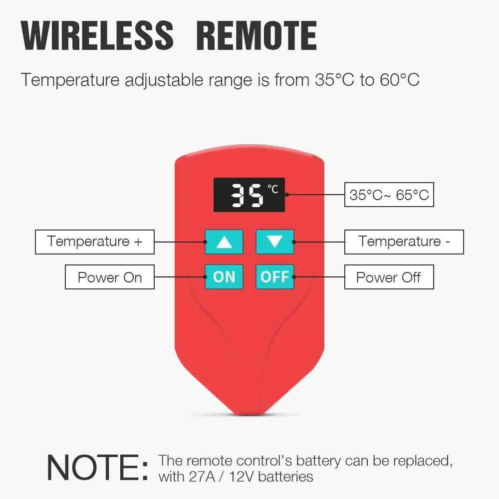 2000mAh Electric Heated Insoles LED Wireless Remote Control EVA Rechargeable Foot Warmer Sports Shoes Pads Size 35-46 Can Be Cut