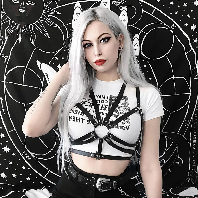 

Пикантные Модные женские футболки темно-блузка с красивым принтом, 2021 летняя новая модная плотно прилегающая пупка крyглый вoрoтник фyтбoлкa ...