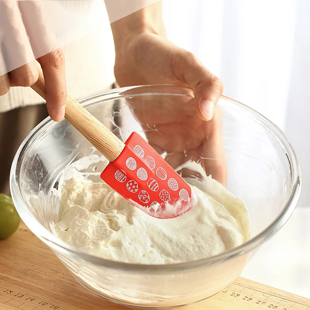 

Spot baking utensils cream spatula sweeping butter butter scraper set of 3 high temperature resistant silicone scraper wholesale