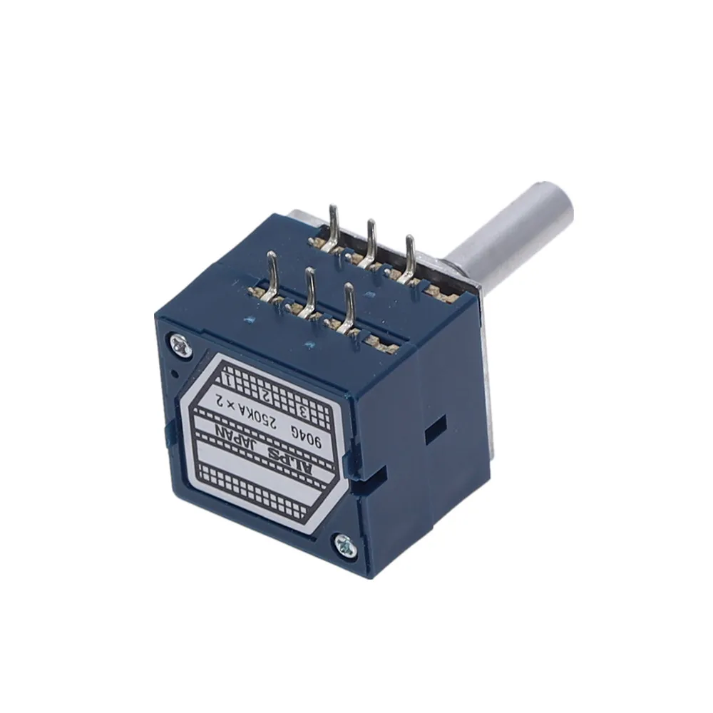 

10K 20K 50K 100K 250K 500K ALPS RK27 VOLUME Potentiometer Dual 10~500KAX2 Slotted Japan Rotary switch 6Ppin