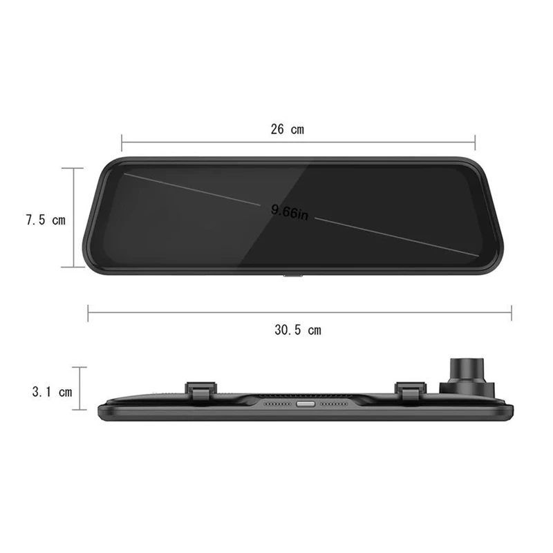 Odare 10 &quotАвтомобильный видеорегистратор зеркало HD1080P поток медиа Зеркало dvr