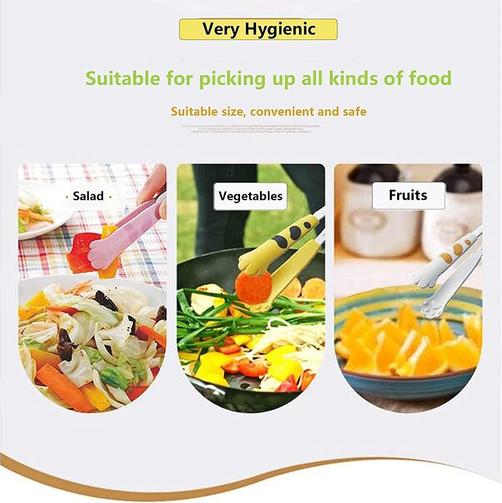 Японские щипцы в форме кошачьей лапы для еды с милым рисунком из мультфильма