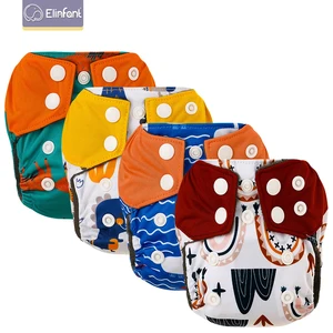 Elinfant Комплект из 4 предметов новорожденный размер в пределах 5 кг бамбуковый уголь Водонепроницаемый ПУЛ Экологичная ткань пеленки экологический Перевозка груза падения