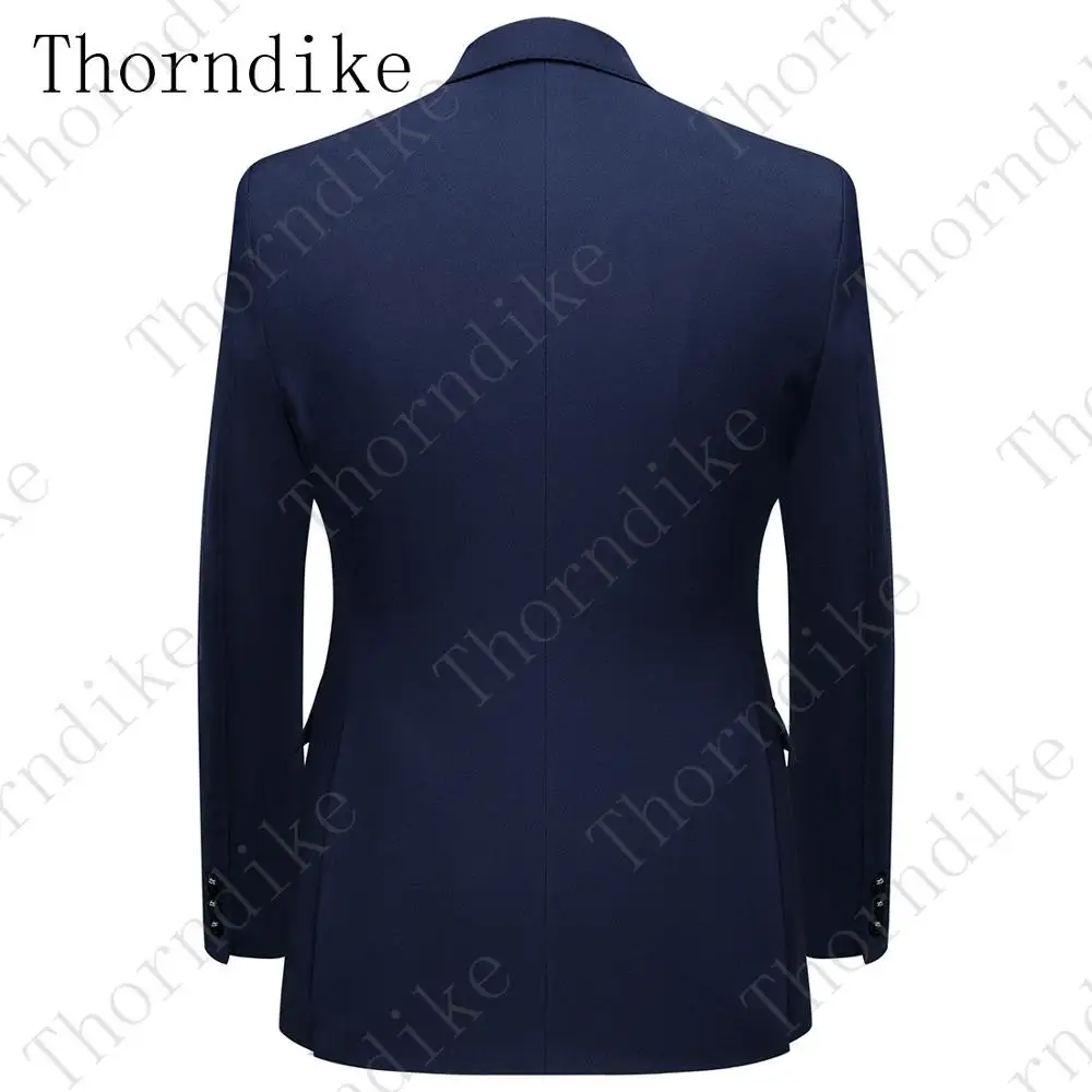 Мужской однобортный костюм из двух предметов Thorndike темно-синий свадебный