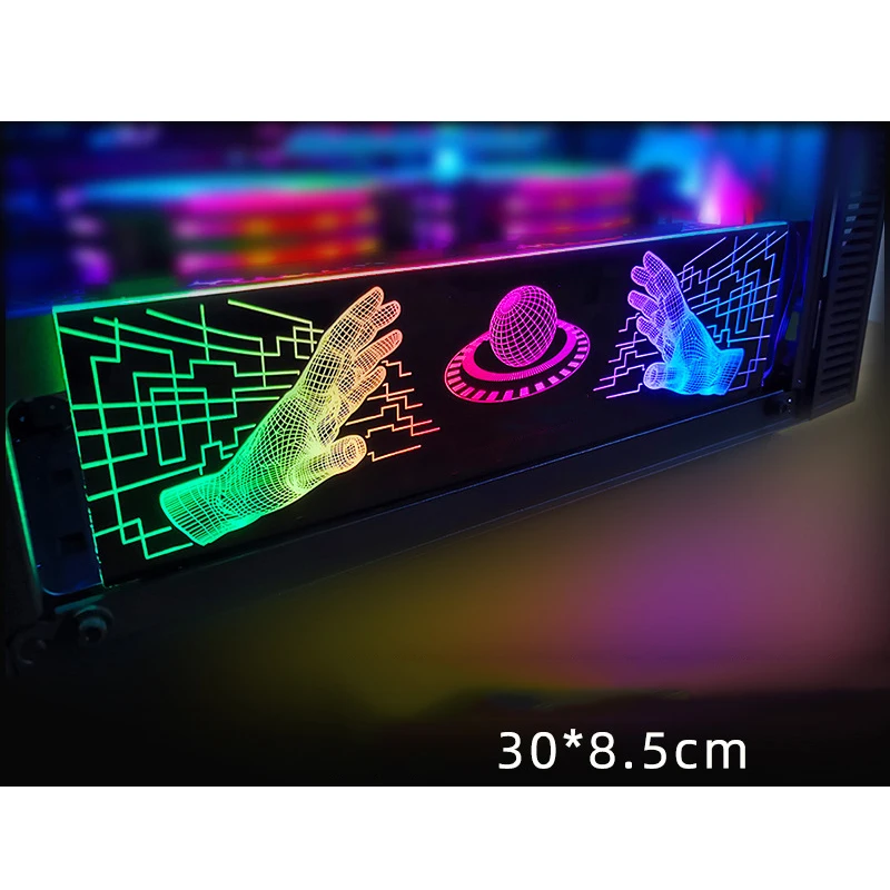 Чехол для ПК панель RGB со светодиодный Ной подсветкой задняя модель украшения
