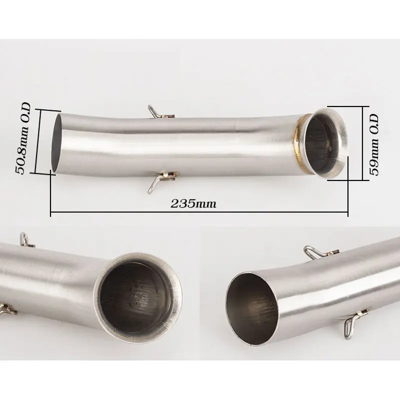 Мотоциклетная выхлопная средняя труба без шнуровки глушитель звено