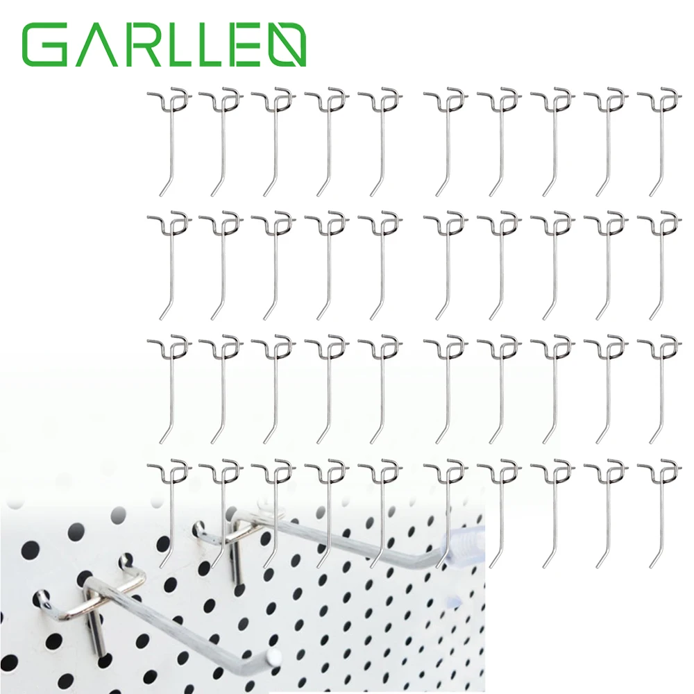 

GARLLEN для выведения токсинов, 40 шт/50 шт Pegboard Крюк Полка вешалка комплект гараж для хранения набор крючков для Ванная комната Кухня для магазин...