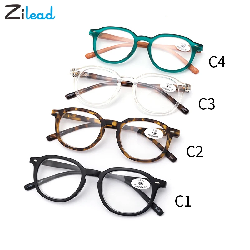 

Zilead Ultralight Fashion Classical Retro Reading Glasses Men Women Eyeglasses Presbyopia +1.0 1.5 2.0 2.5 3 3.5 4 Unisex Oculos