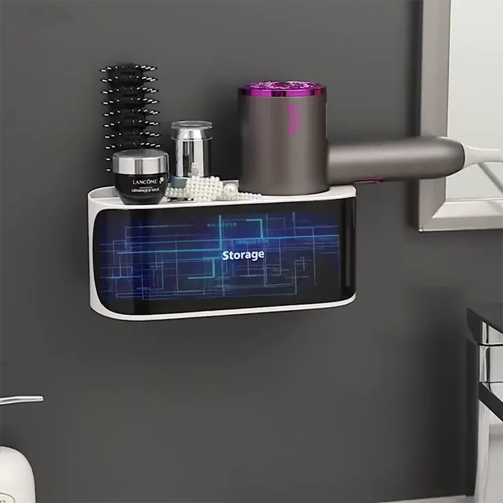 Стойка для фена настенная стойка ванной Косметическая Коробка хранения с