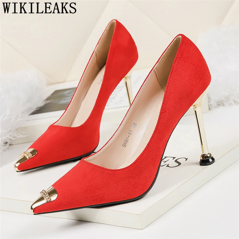 Роскошные каблуки Туфли под платье женские пикантные туфли на выход для женщин