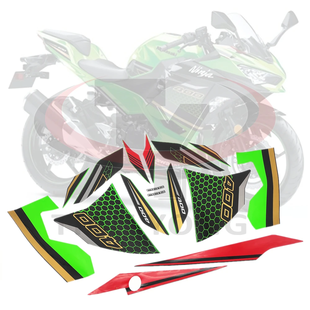 

Bodywork Decal Racing Decorative Protector High Quality Whole Vehicle Motorcycle For NINJA400 ninja 400 Full Kit Sticker