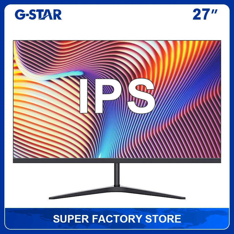 ГИС 27 дюймов ЖК дисплей компьютерный монитор 1920*1080 IPS 75 Гц HDMI/VGA/Тип C Micro границы