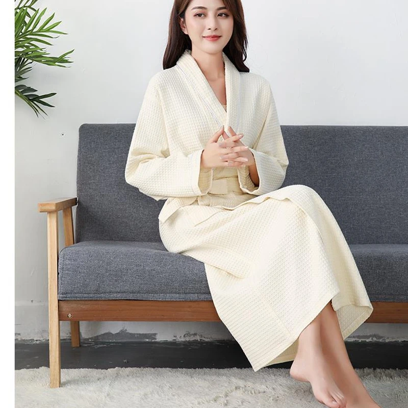 

Women's Kimono Cotton Pijamas Men's And Women's Nightwear Hotel Bathrobes Sleepwear Sexy Simple Home Service New 2022