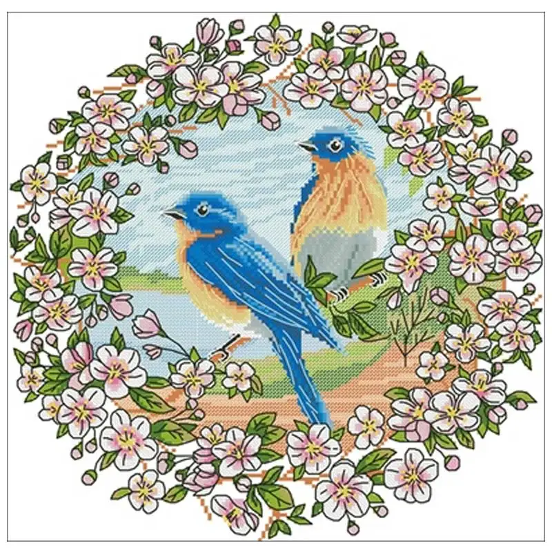 Наборы для вышивки крестом четыре сезона дисковые птицы Счетный крест 11CT 14CT 18CT |