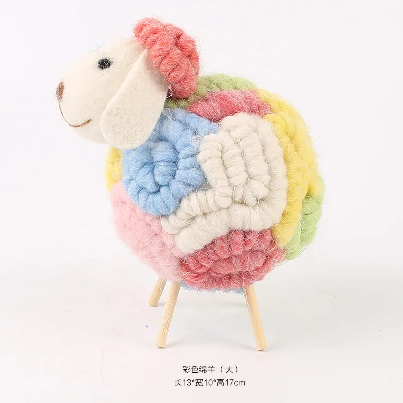 

Christmas Tree Decorative Hanging Ornament Felt Sheep Miniature Decoration Xmas Figurines Holiday Party Supplies