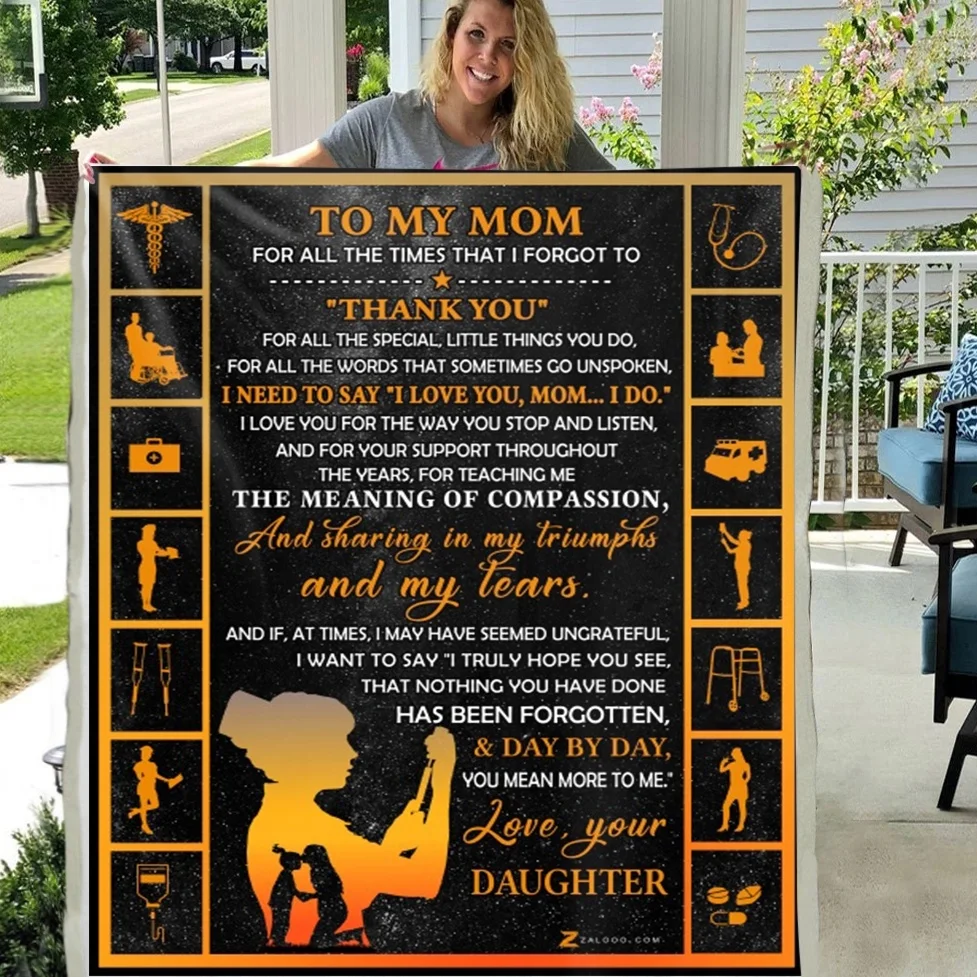 Для моей мамы от дочери до медсестры мягкое Флисовое одеяло премиум класса